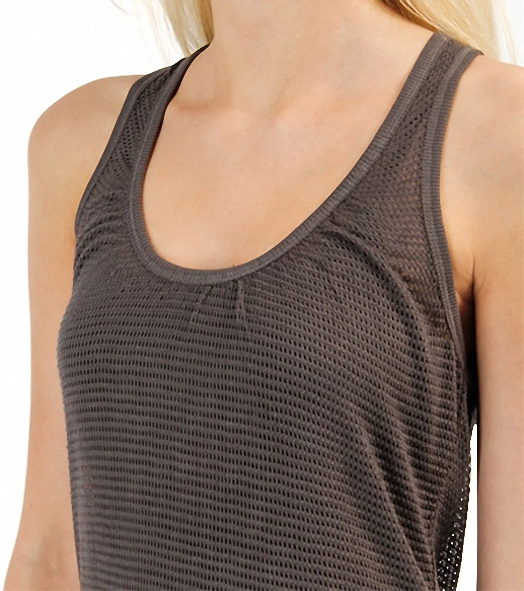 Alo Modal Mesh Shirred Scoop Neck Racerback