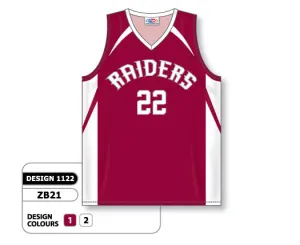 Athletic Knit Custom Sublimated Basketball Jersey Design 1122