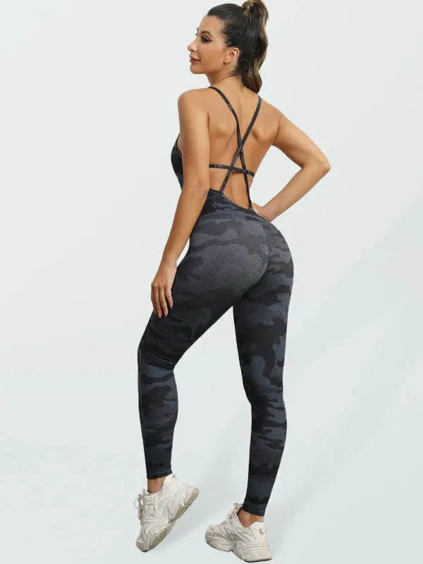 backless yoga fitness jumpsuit