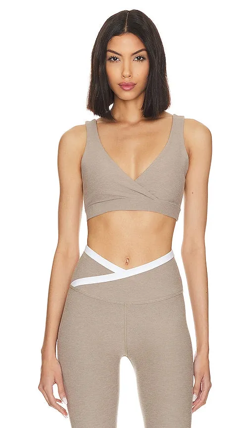 Beyond Yoga Spacedye Crossover Sports Bra in Brown