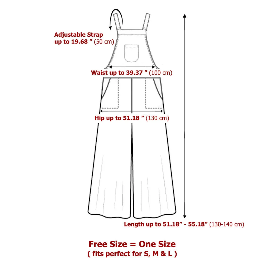 Bohemian Brown Wide-Leg Patchwork Overall Jumpsuit