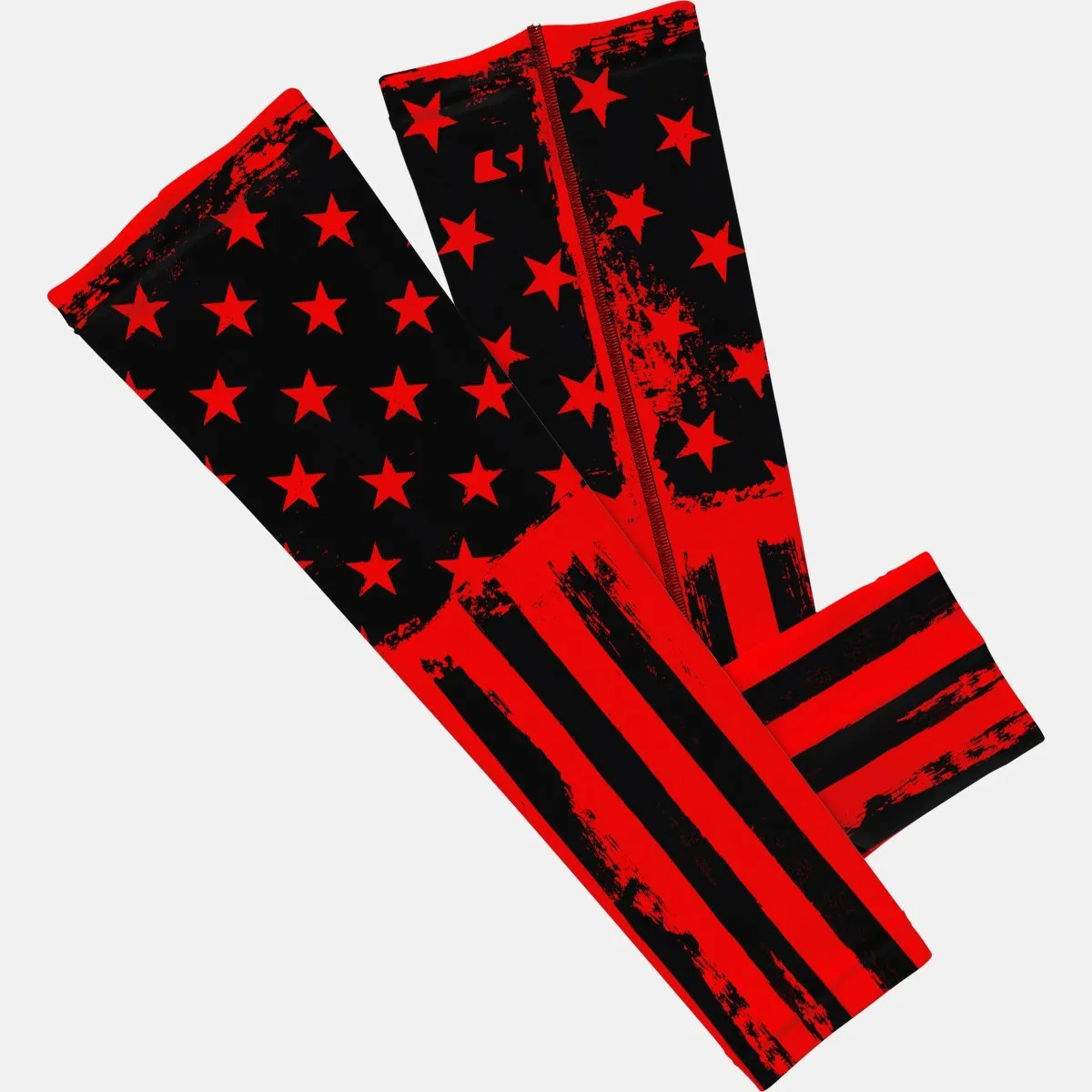 Brushed Red Tactical USA Flag Arm Sleeve