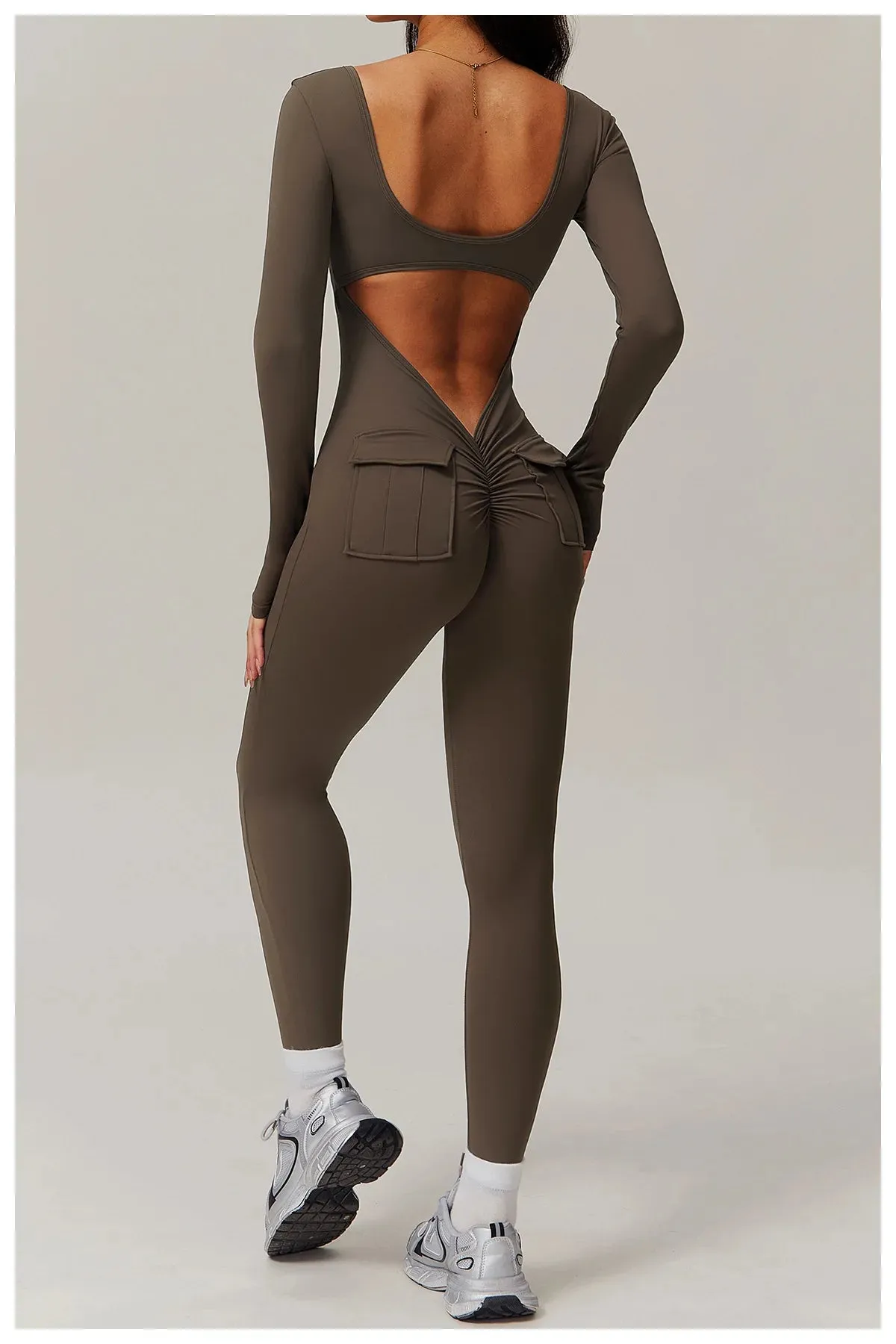 Cargo Pocket Gym Jumpsuit for Intense Workouts