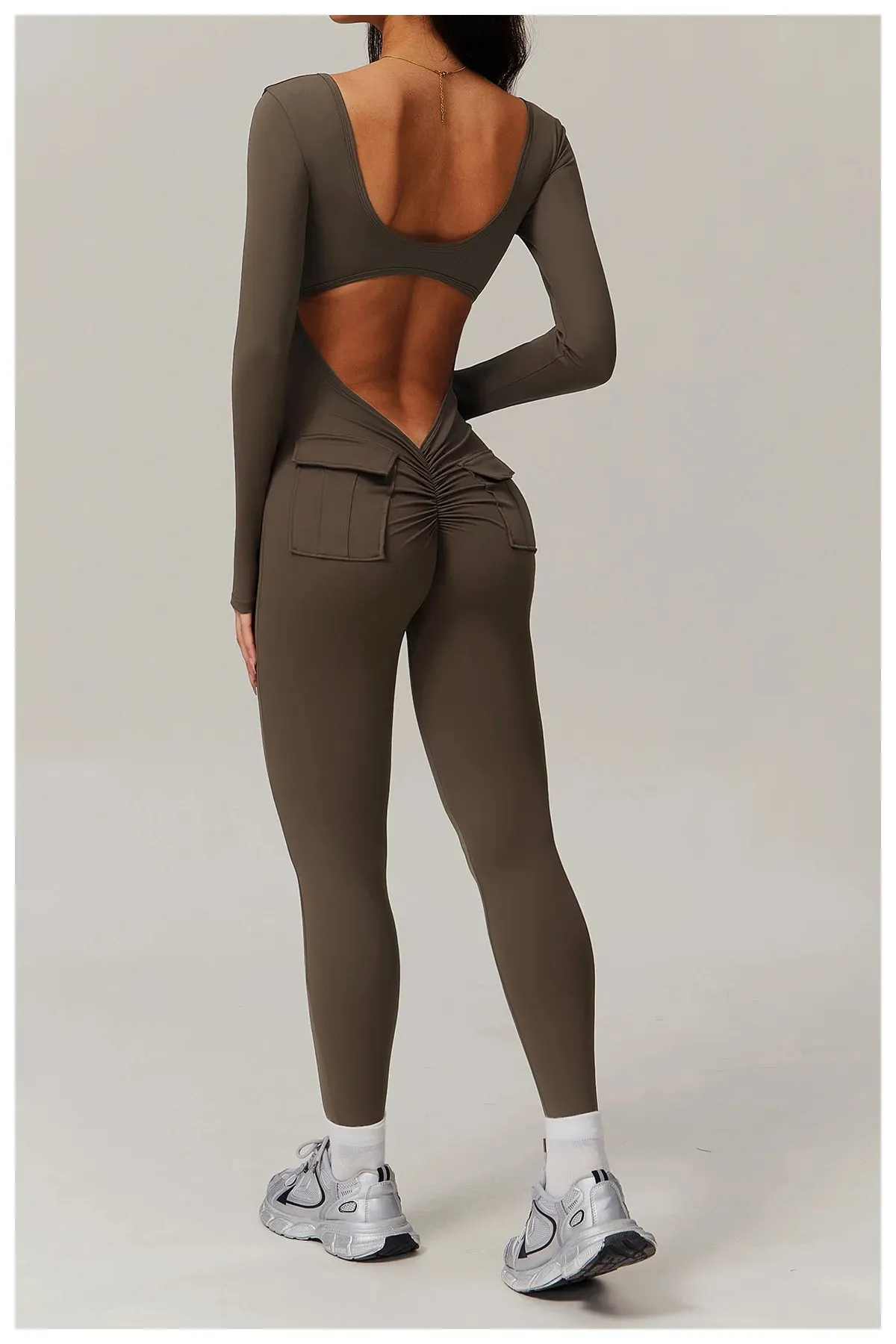 Cargo Pocket Gym Jumpsuit for Intense Workouts