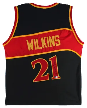 Dominique Wilkins HOF 06 Authentic Signed Black Pro Style Jersey Autographed BAS