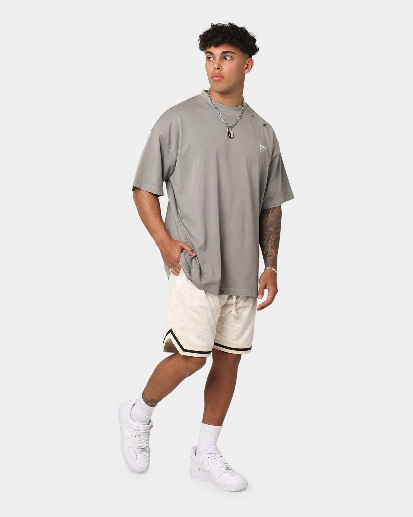 EN ES Rival Basketball Shorts Off White