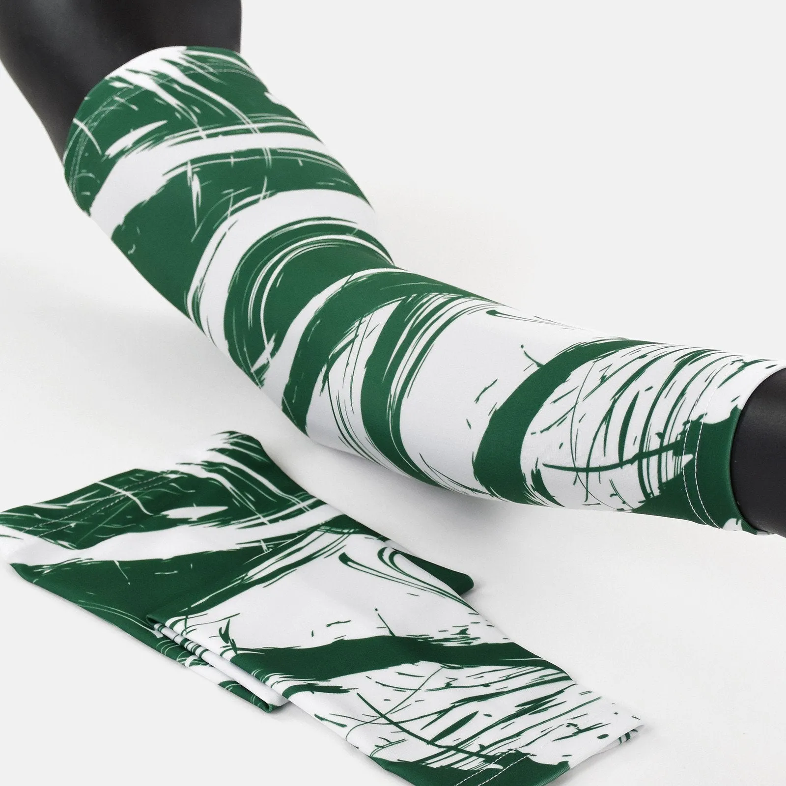 Fury Green and White Kids Arm Sleeve