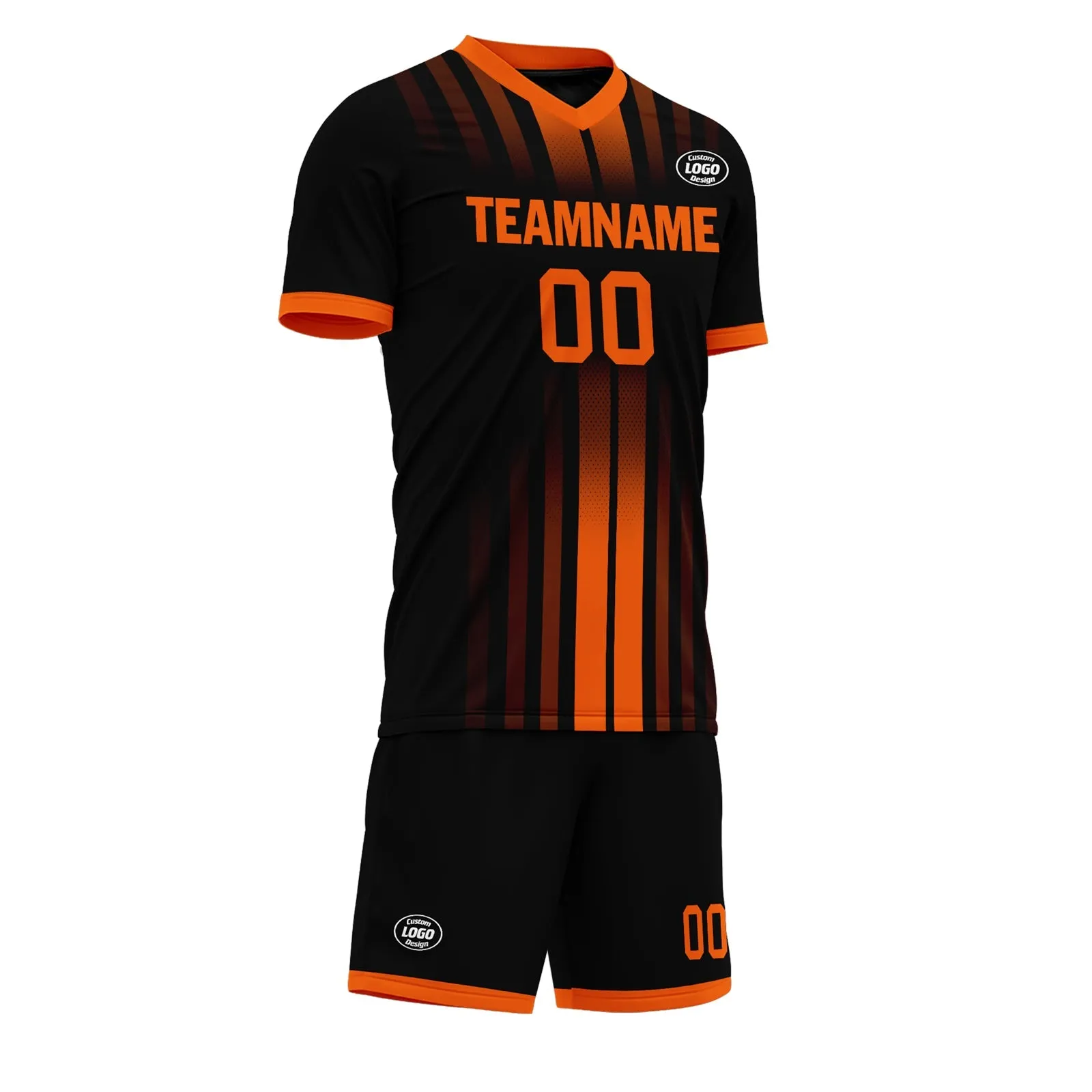 Gift Ideas,Custom Black Yellow Soccer Sets Jersey Personalized SCJ101-D020131-3