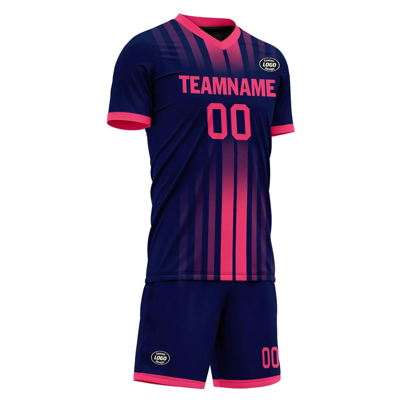 Gift Ideas,Custom Blue Pink Soccer Sets Jersey Personalized SCJ101-D020131-1