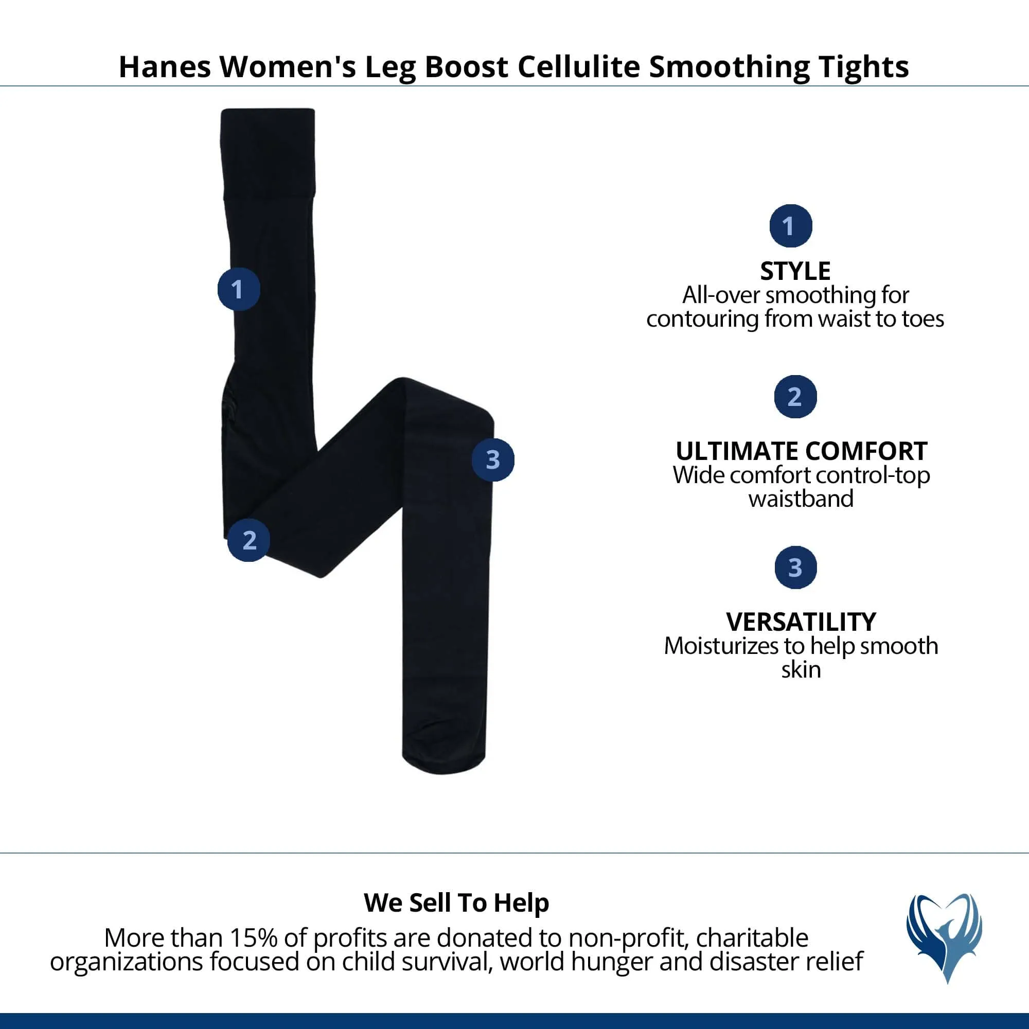 Hanes Women's Leg Boost Cellulite Smoothing Tights