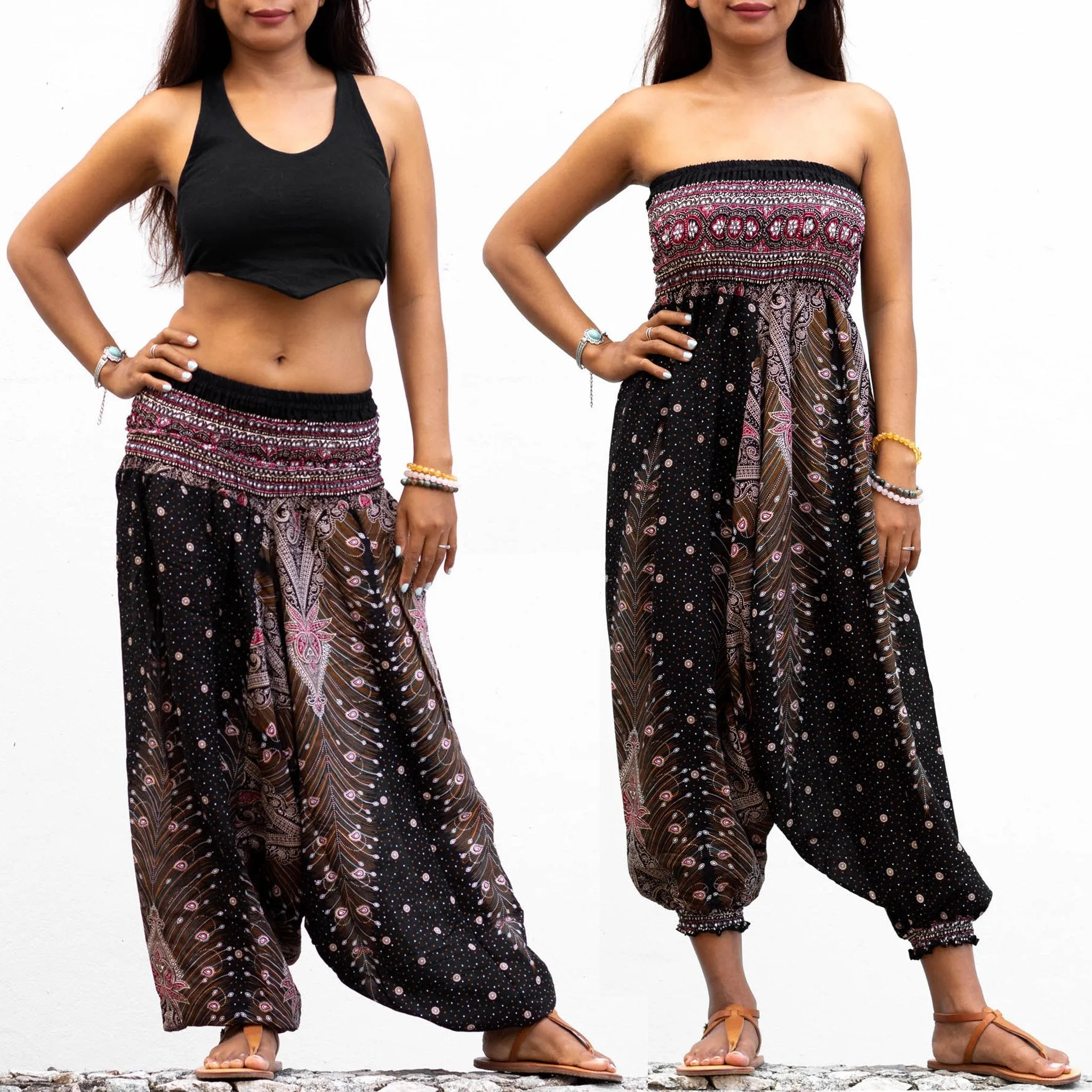 Harem Jumpsuit Pants Stardust Black