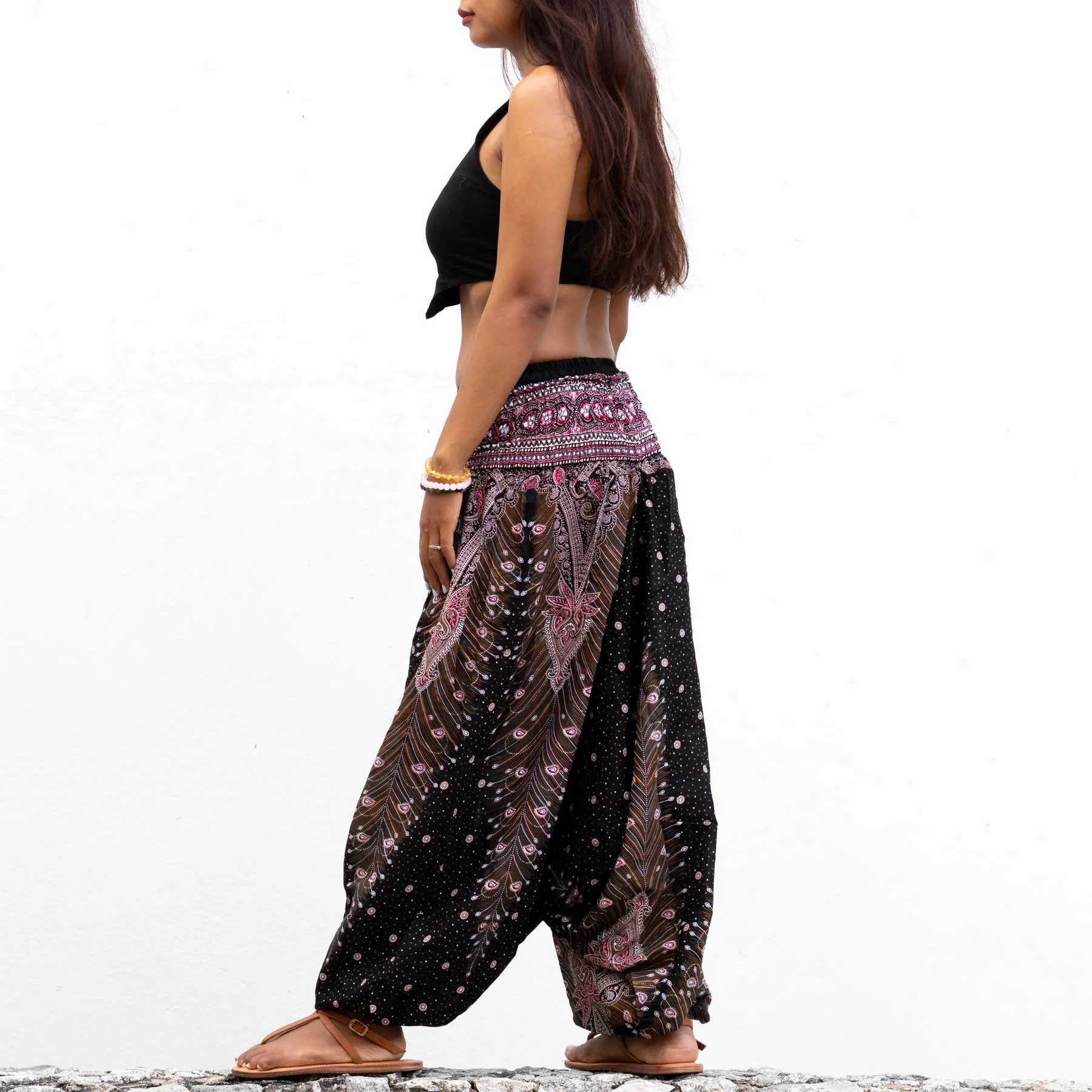 Harem Jumpsuit Pants Stardust Black