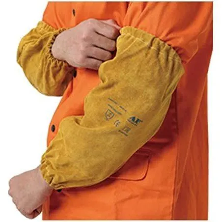 Heavy duty 480mm yellow welding arm sleeve   Velcro close