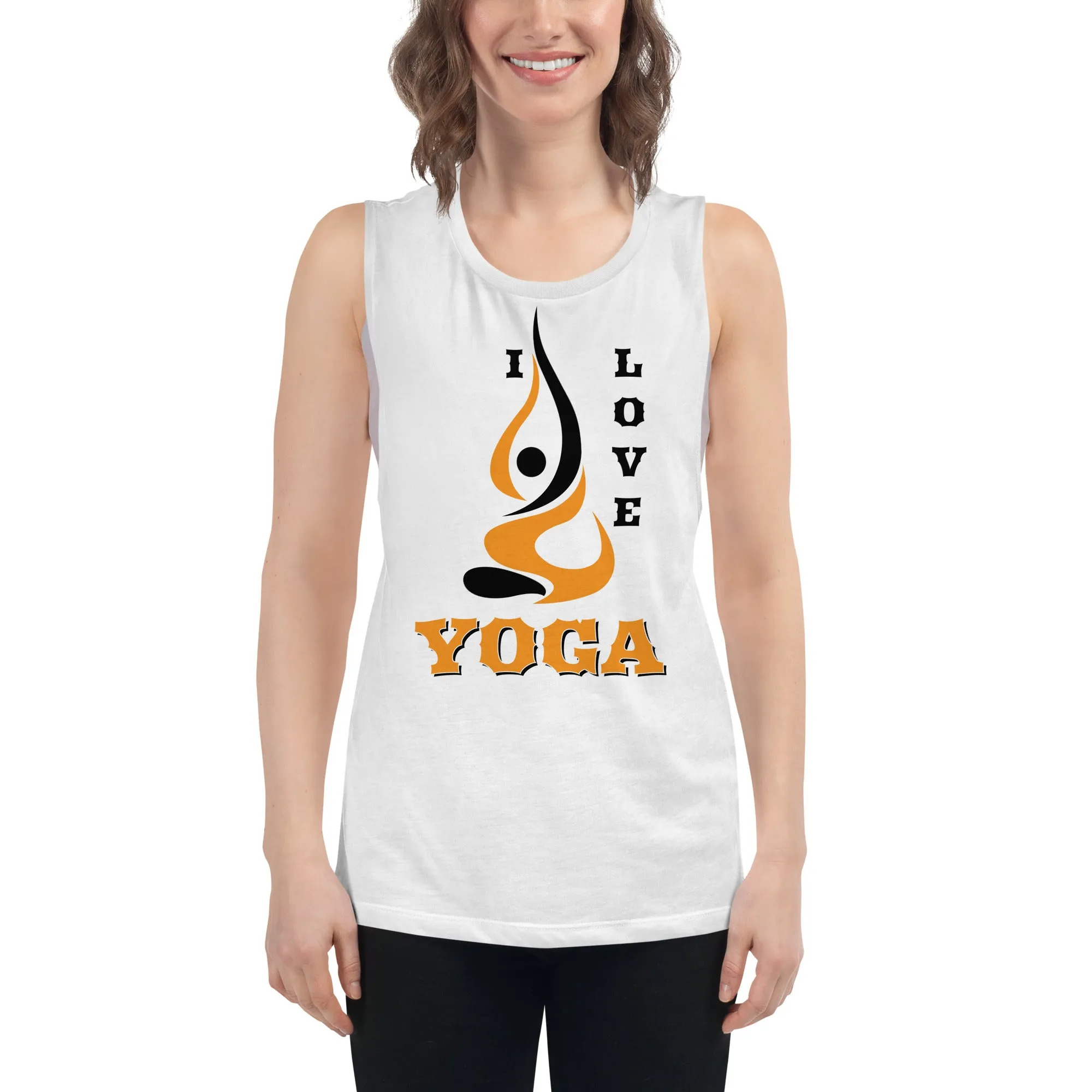 I Love Yoga Muscle Tank