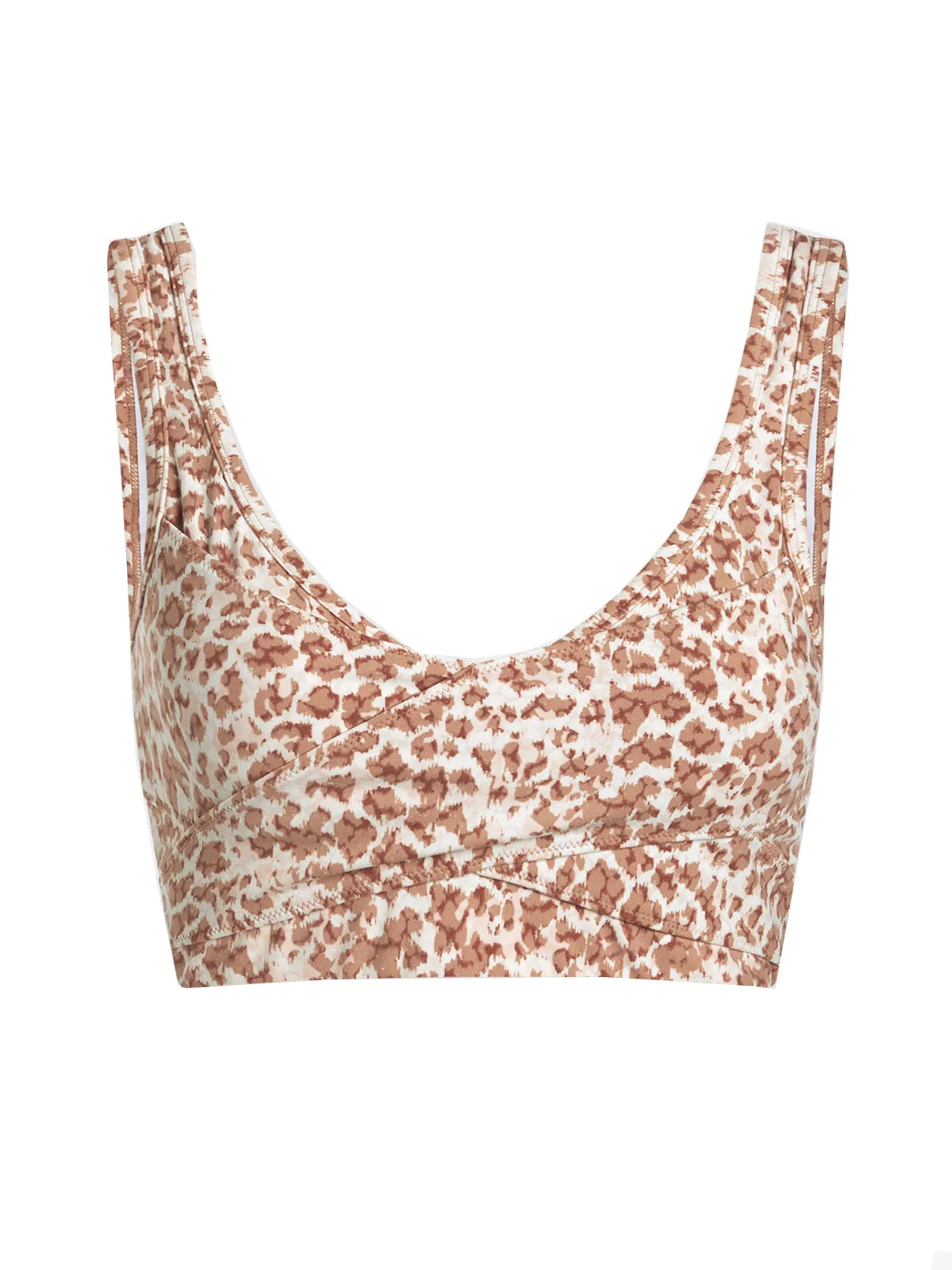 Light Tan Animal Let's Move Kellam Sports Bra