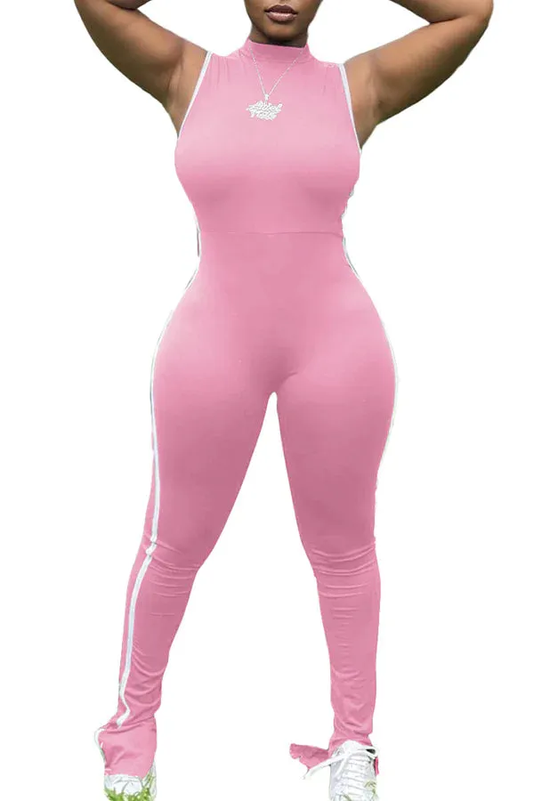 MB FASHION O NECK JUMPSUITS 159R