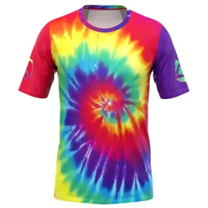 Men's Tie Dye Short Sleeve Running Shirt
