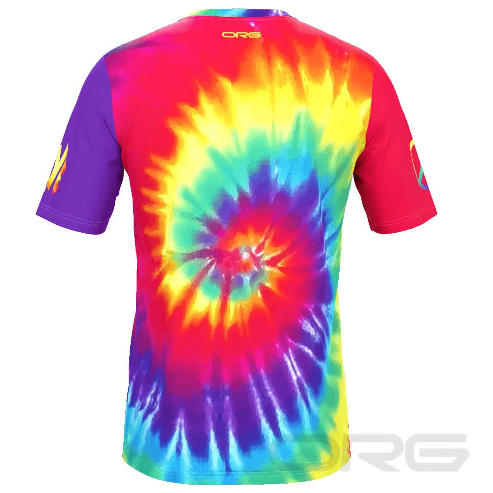 Men's Tie Dye Short Sleeve Running Shirt