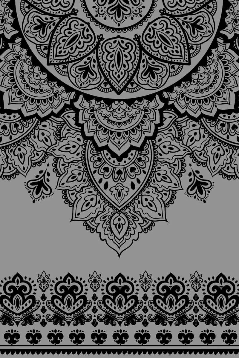Nightfall Nirvana Lucy Grey Geometric Boho Print Cute Leggings - Kids