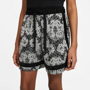 Nike Womens Basketball Fly Crossover Printed Shorts - Black/Light Bone