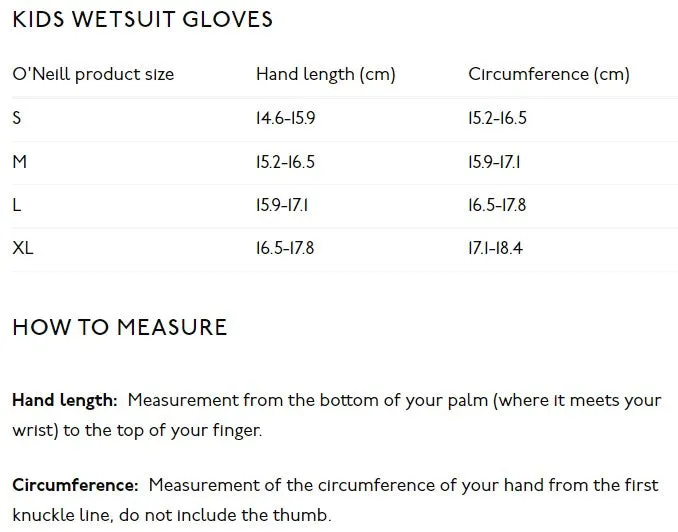 O'Neill Kid's Epic 2mm Double Lined Glove - 4432