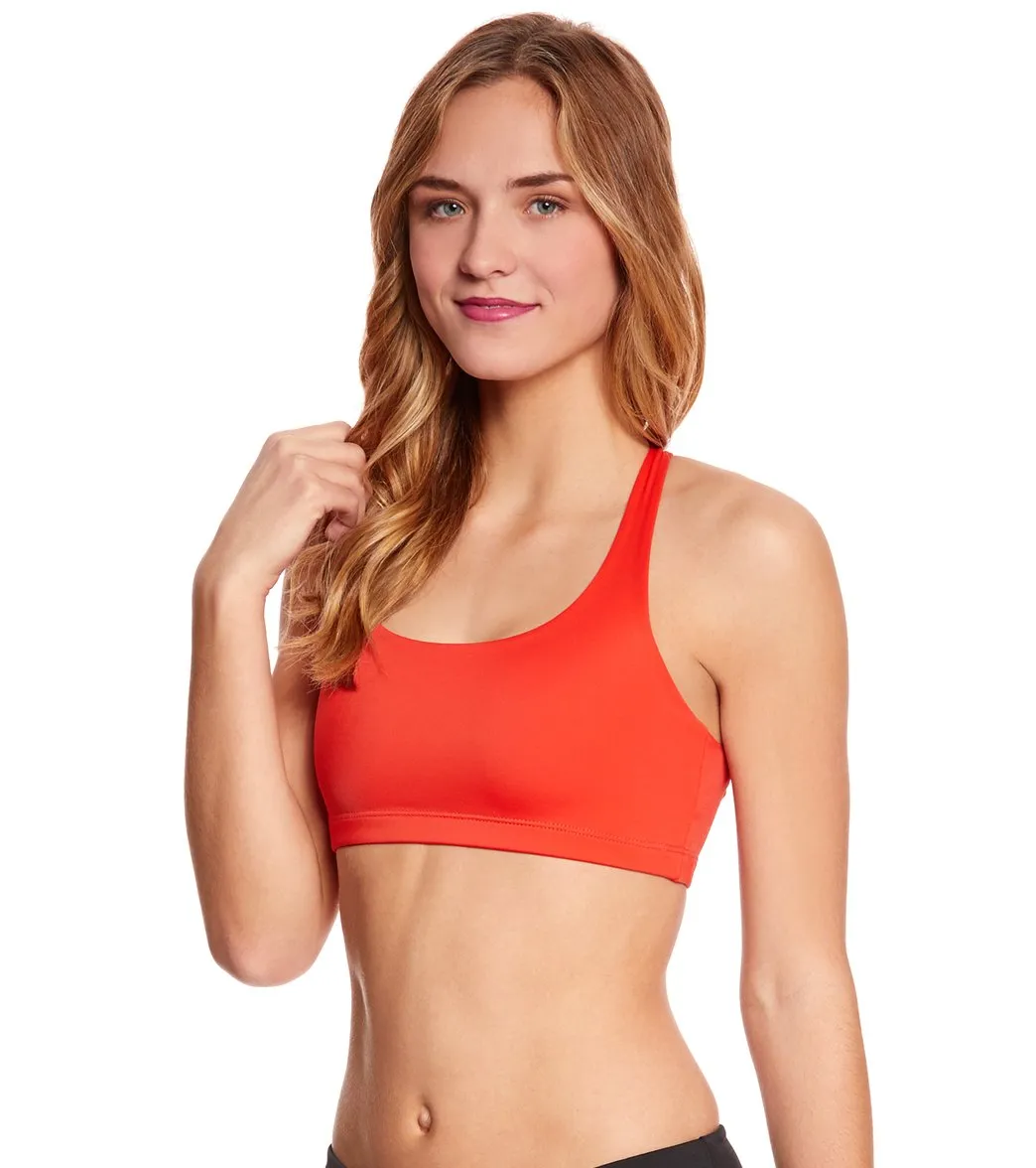 Onzie Chic Yoga Sports Bra Hot Coral