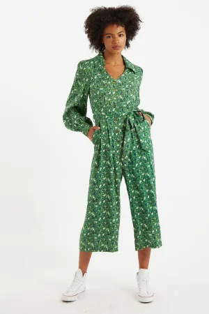Oski Cat Camo Print Long Sleeve Jumpsuit