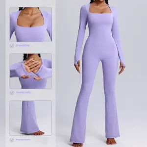Patricia – Breathable Square Neck Yoga Jumpsuit