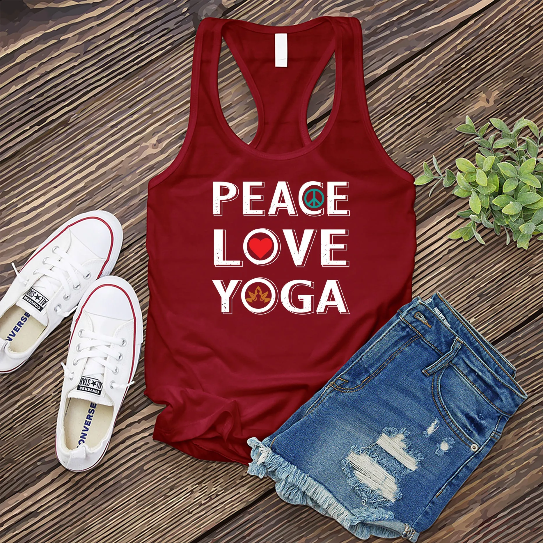 Peace Love Yoga Women's Tank Top