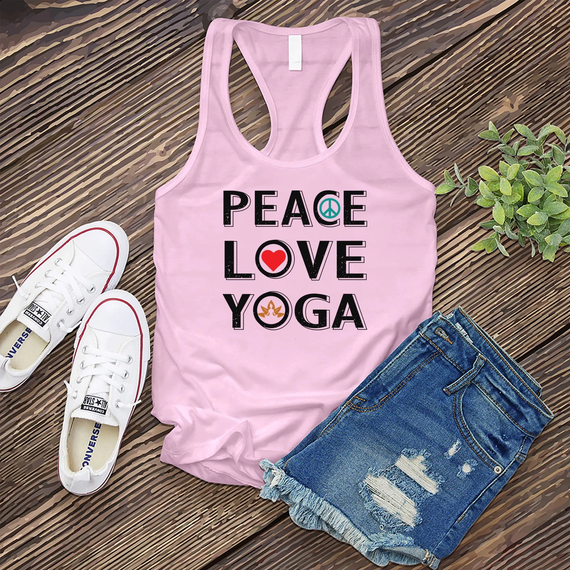 Peace Love Yoga Women's Tank Top