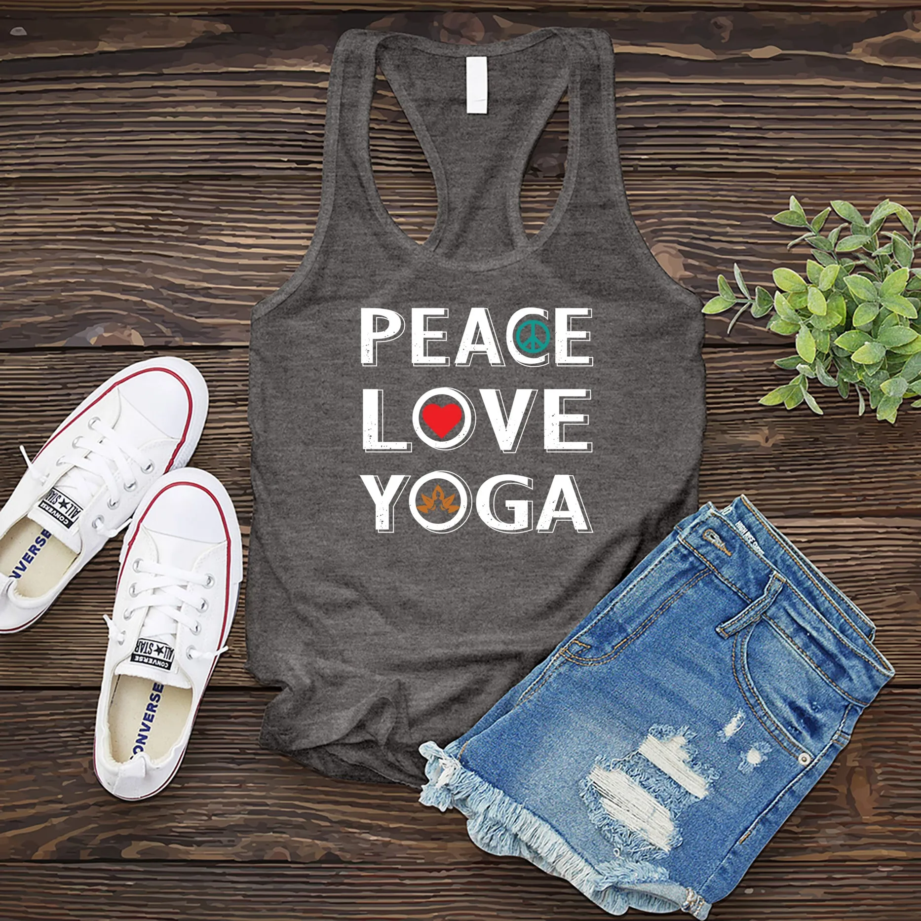 Peace Love Yoga Women's Tank Top