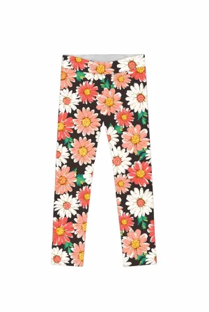 Pick Me Lucy Cute Floral Daisy Print Leggings - Girls