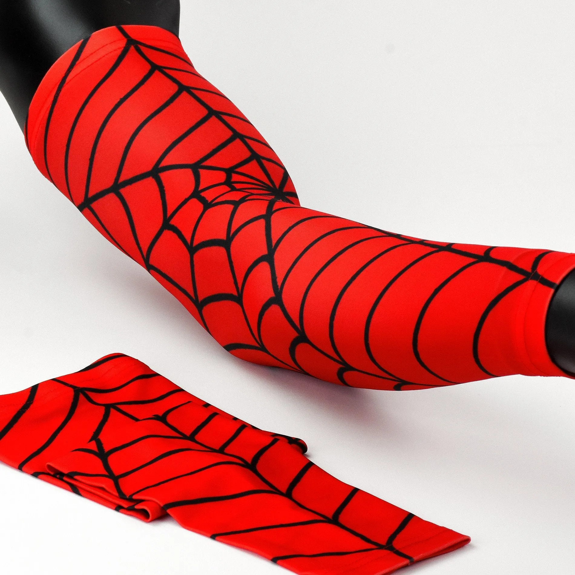 Red Web Pattern Arm Sleeve