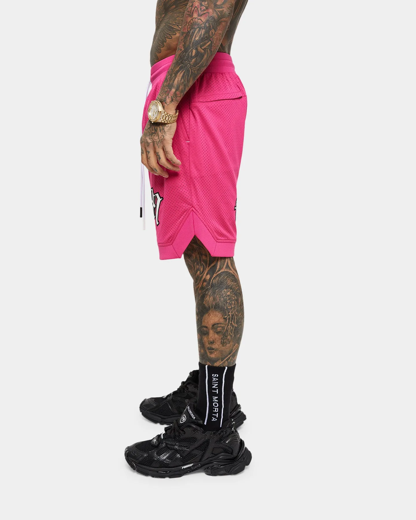 Saint Morta Graves Basketball Shorts Pink