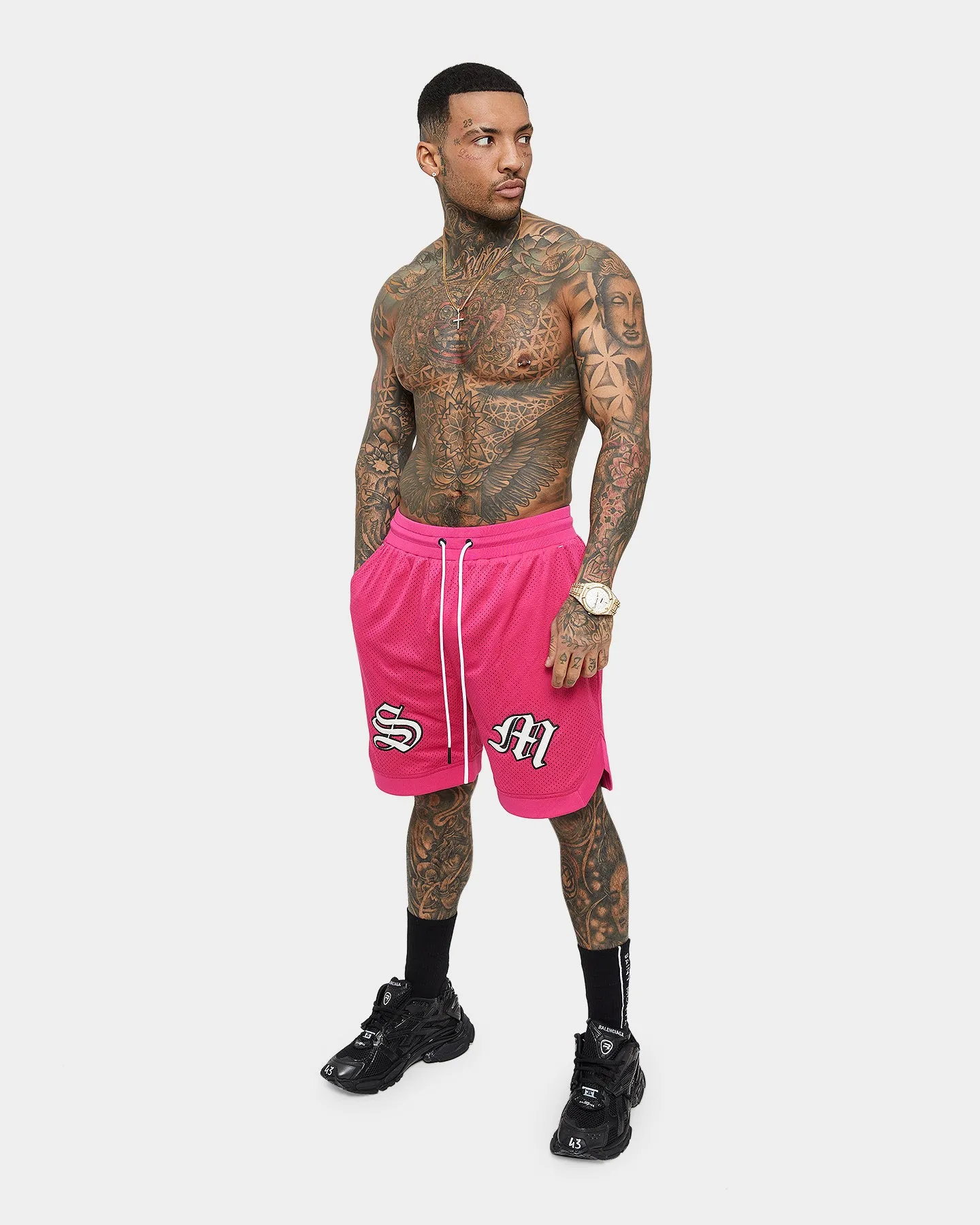 Saint Morta Graves Basketball Shorts Pink