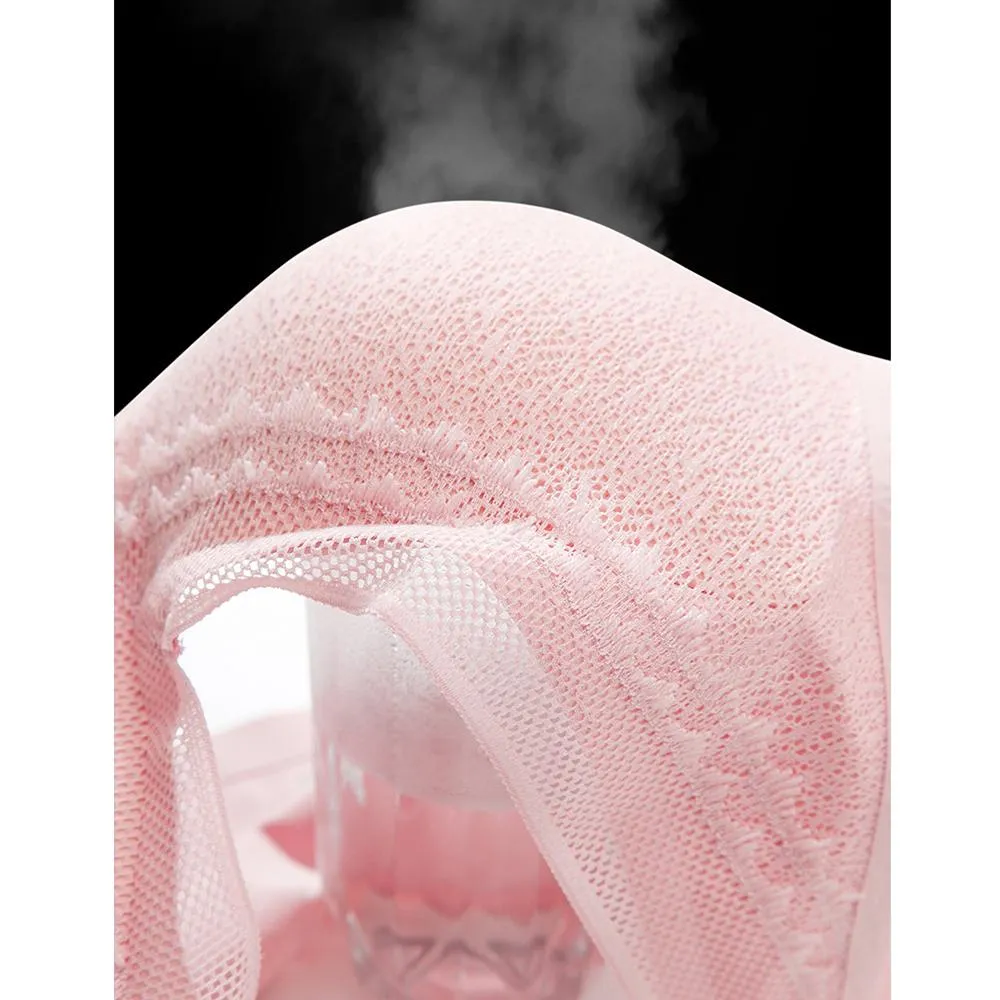 Seamless 5D Wireless Contour Latex Bra Lace Breathable Underwear Top