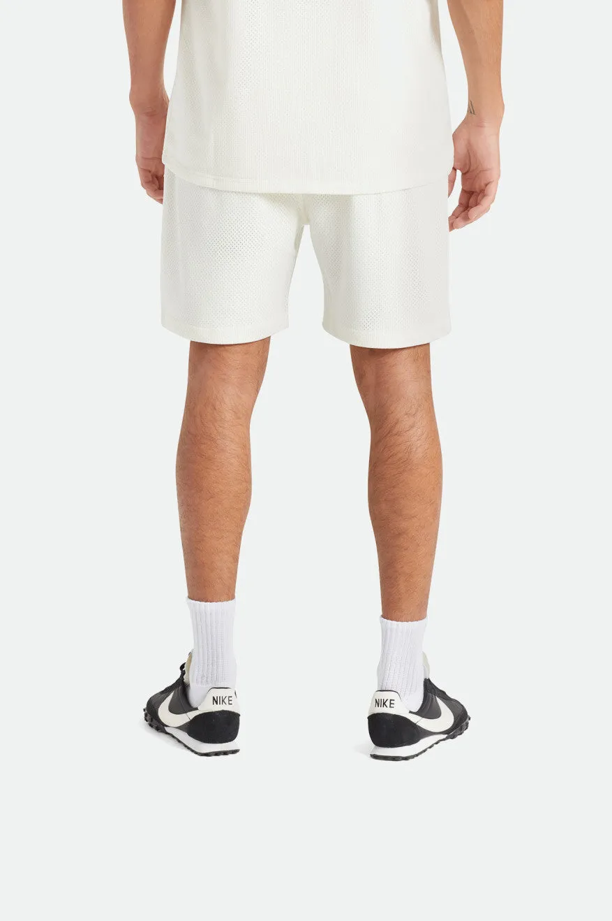 Shield Crest Mesh Short - Off White