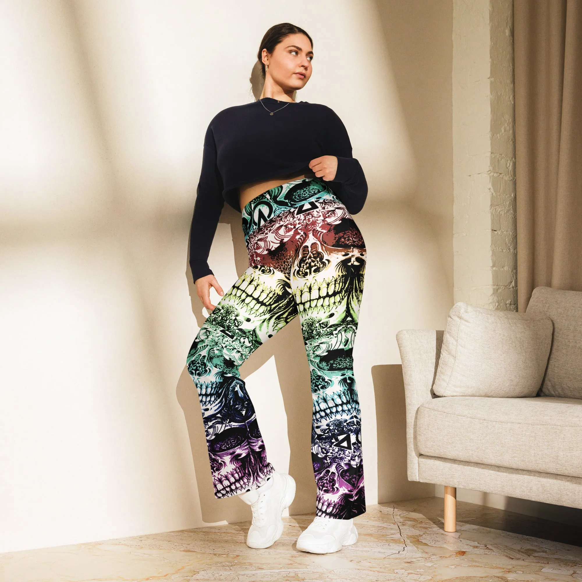 Skull Design Flare leggings, lioness-love