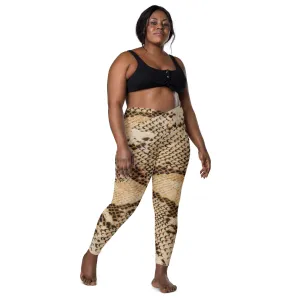 Snakeskin Pattern Women's Leggings, lioness-love