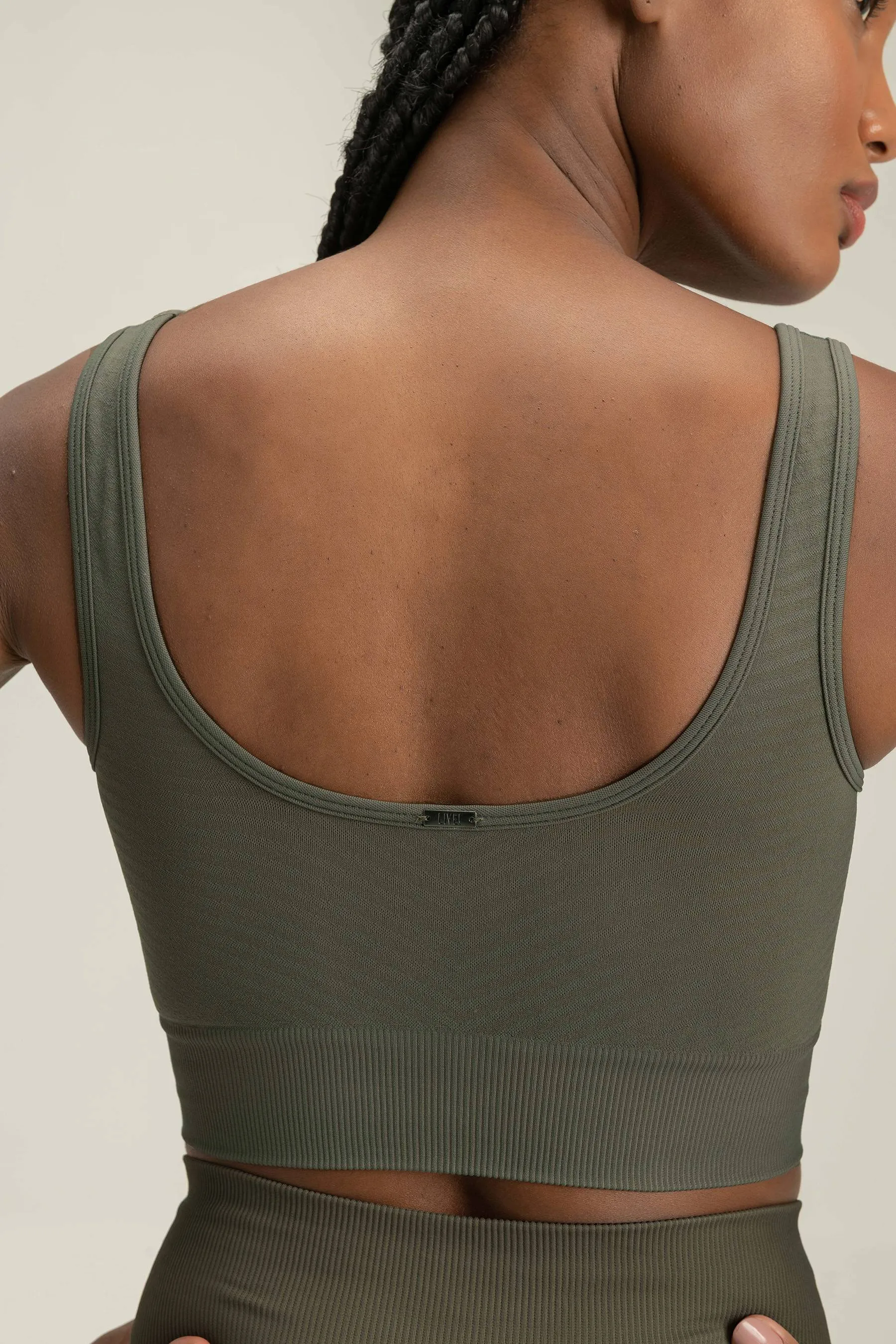 Stripe Seamless Sports Bra
