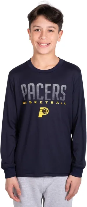 Ultra Game NBA Official Youth Super Soft Long Sleeve T-Shirt, Indiana Pacers, Team Color|Indiana Pacers