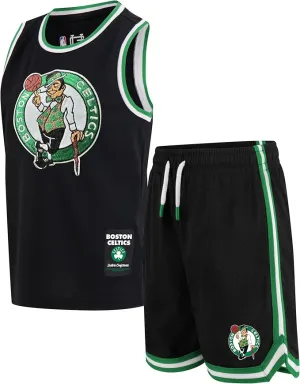 Ultra Game Youth's NBA Official Super Soft Tank Top & Shorts 2-Piece Set, Boston Celtics, Black|Boston Celtics