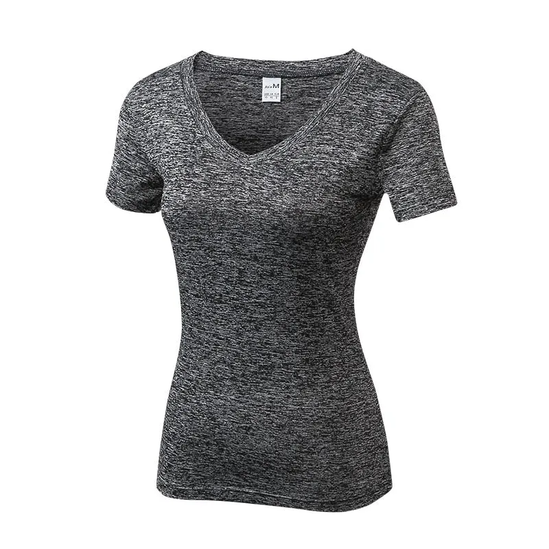 V Neck Quickly Dry Fitness Sport Jersey