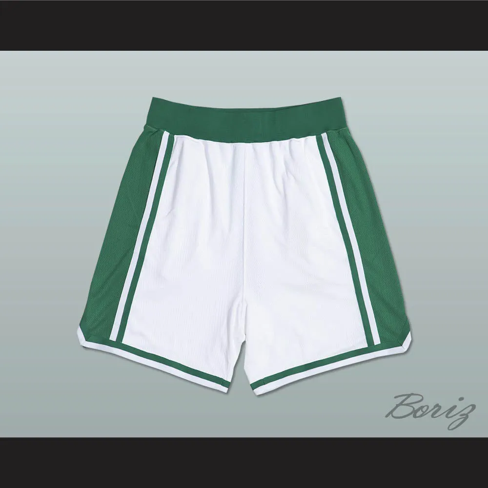 White and Green Basketball Shorts