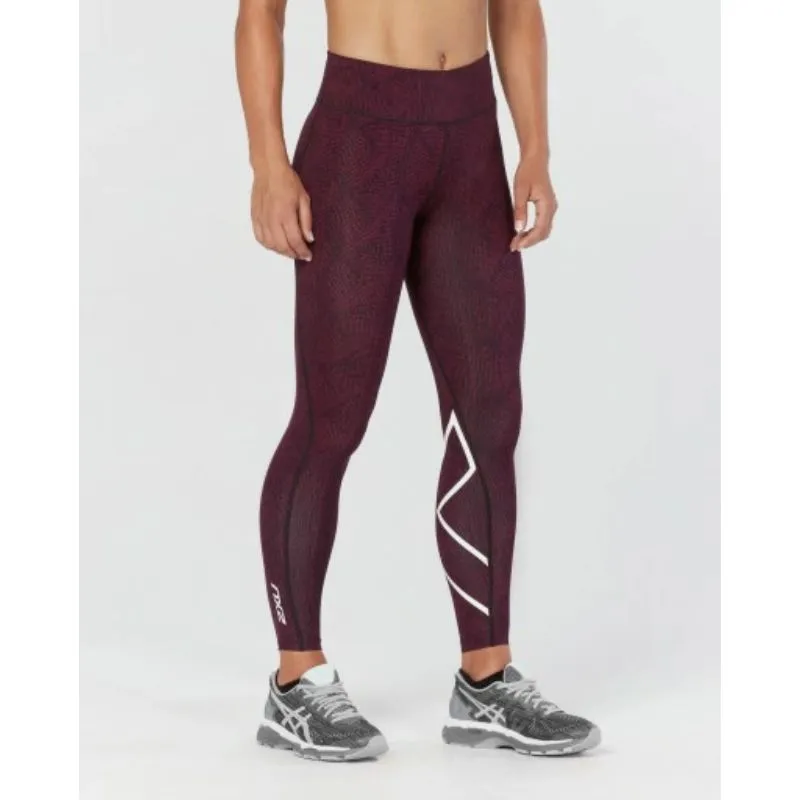 WOMEN'S MID-RISE PRINT COMPRESSION TIGHTS - COMPRESSION LEGGINGS