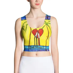 YELLOW MELLOW Sublimation Crop Tank Top