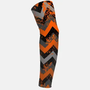 Zig Zag Orange Black Gray Arm Sleeve